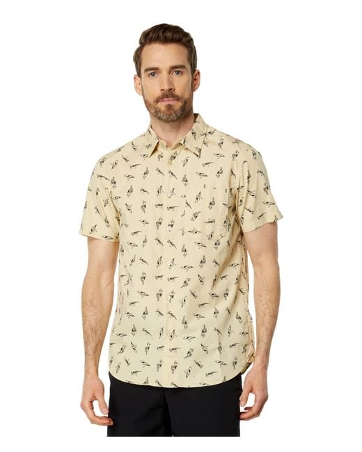 The North Face Natural Baytrail Pattern Button-down Short-sleeve Shirt for men
