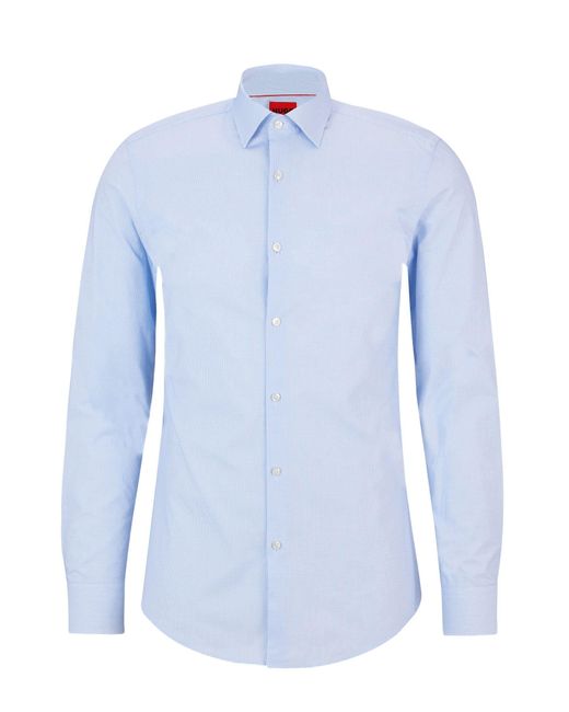 HUGO Kenno 10243629 Long Sleeve Shirt 38 Blue for men