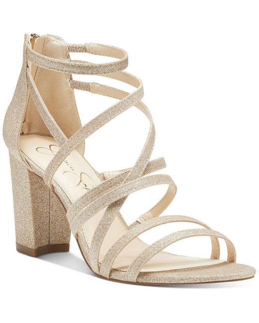Jessica Simpson Metallic Womens Stassey Heel Sandal Pump