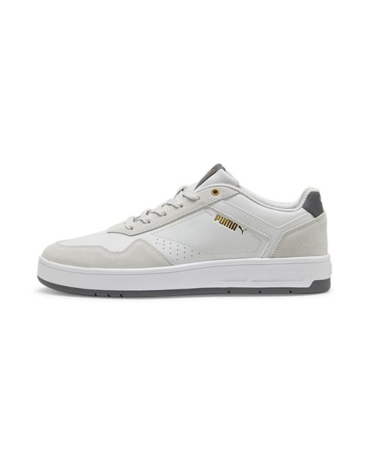 PUMA White Erwachsene Court Classic Suede Sneakers 42Feather Gray Cool Light Gold