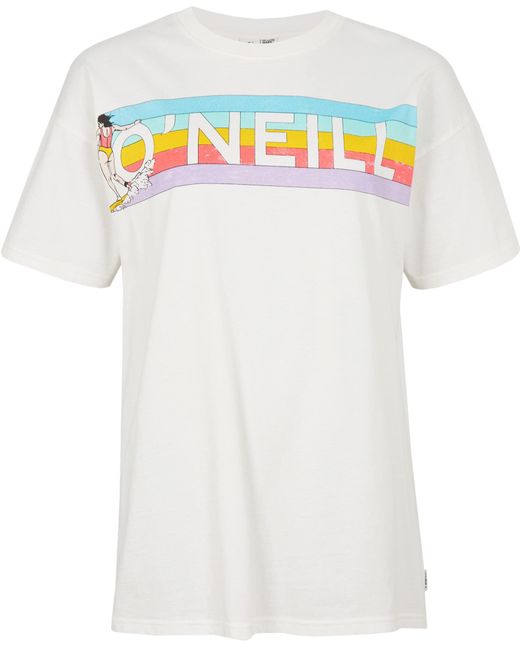 O'neill Sportswear White Connective Graphic Long Tshirt T-shirt
