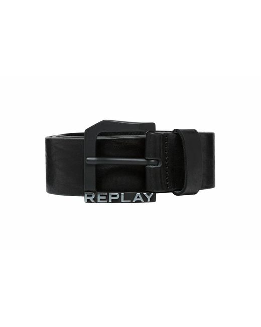 Replay Black Gürtel aus Leder