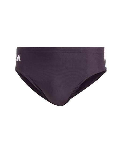 Adidas Purple Classic 3-stripes Swim Trunks for men