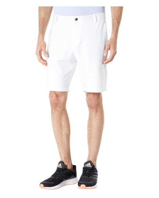 Adidas White Golf Ultimate365 3-stripes Aero.rdy Golf Short for men