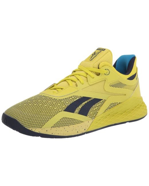 Reebok Yellow Mens Nano X Cross Trainer for men