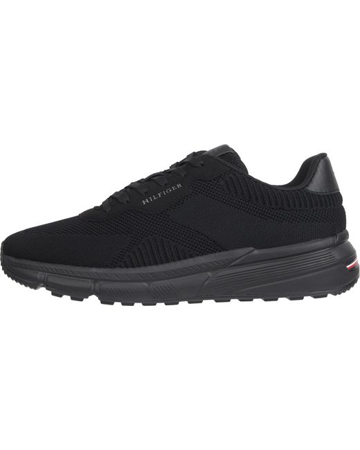 Baskets Basses Lightweight Knit Sportives Tommy Hilfiger pour homme en coloris Black