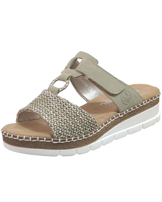Rieker Metallic Sandalen mit niedrigem Keilabsatz