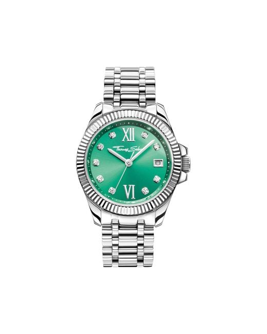 Montre pour Divine Green avec Cadran en Vert argenté Acier Thomas Sabo
