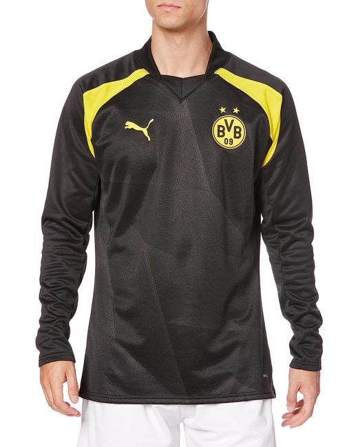 PUMA Borussia Dortmund Trainingssweat schwarz/gelb in Black für Herren