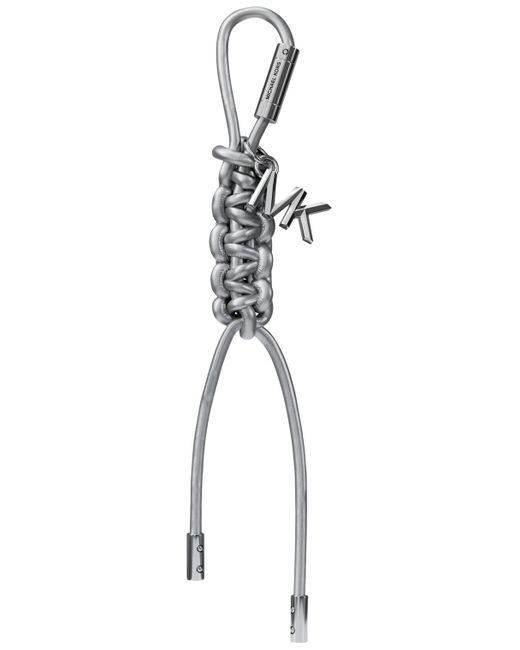 Michael Kors Black Metallic Braided Charm Key Chain