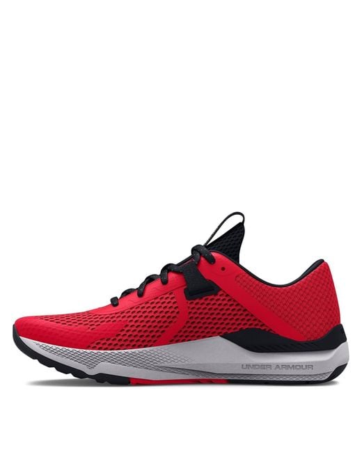 Red under clearance armour shoes men