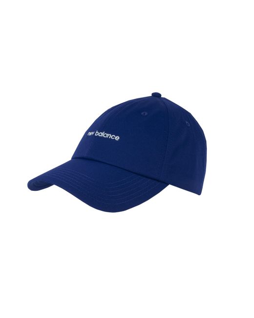 New Balance Blue , , 6 Panel Linear Logo Hat, Classic Stylish Baseball Cap, One Size Fits Most, Nb Navy