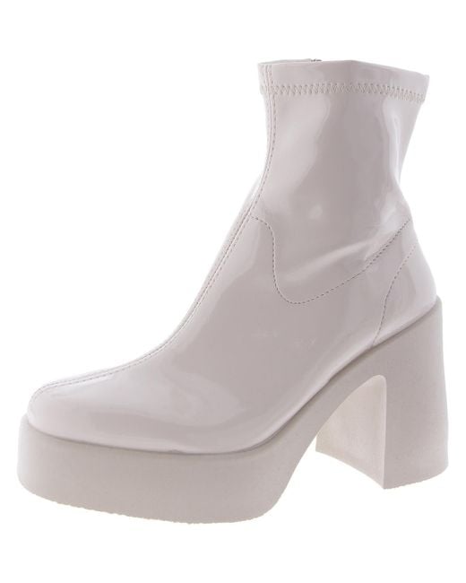 Steve Madden Gray Lanna Patent Solid Mid-Calf Boots