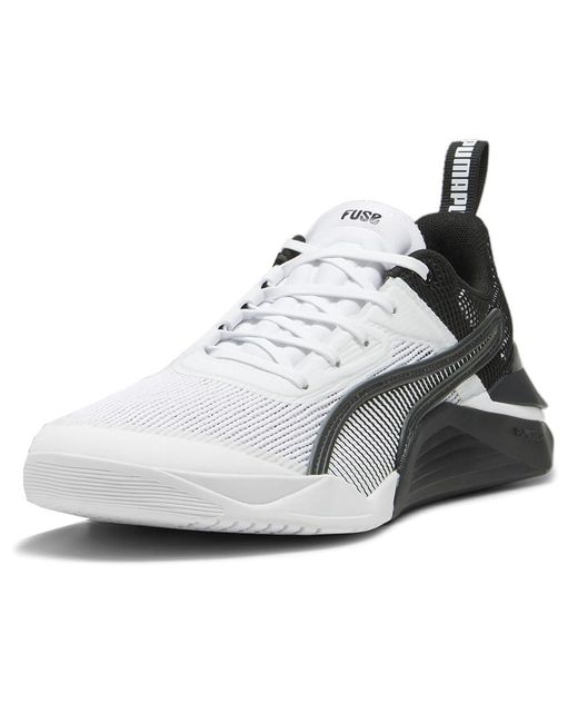 PUMA Womens Fuse 3.0 Training Sneakers Shoes - Black, White, Black/white, 6 Uk