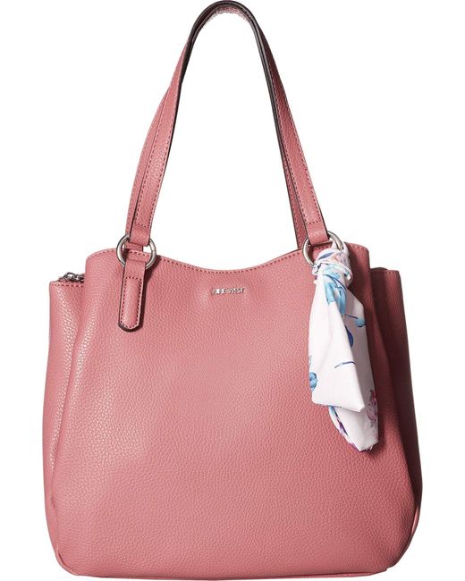 Nine West Pink S Adrienne Shoulder Bag Peony/floral Scarf One Size