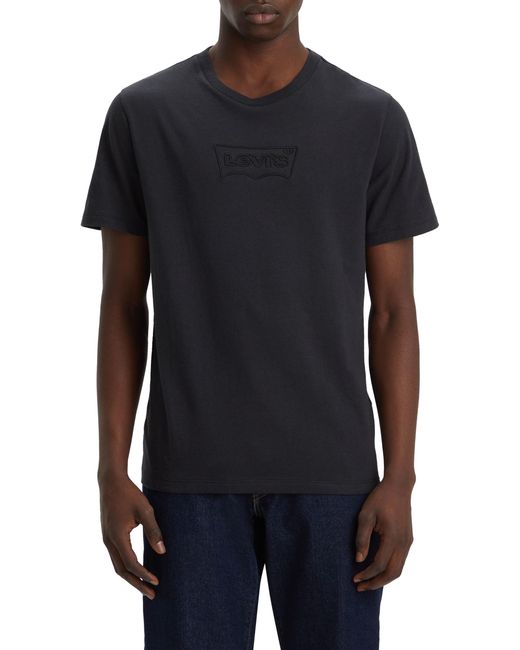 Levi's Black Graphic Crewneck Tee T-shirt for men
