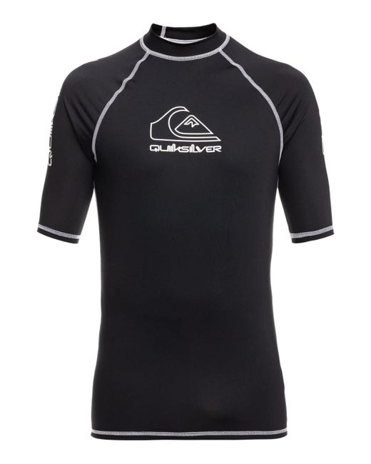 Quiksilver Short Sleeve UPF 50 Rash Vest for - Kurzärmliger Rashguard mit UPF 50 - Männer - L in Black für Herren