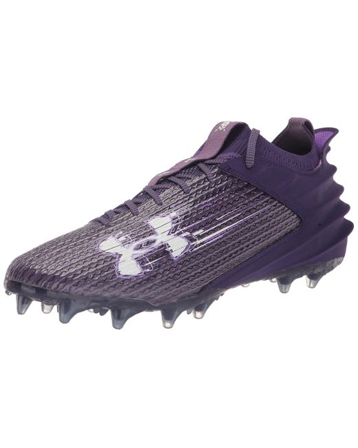 Under Armour Blur Smoke 2.0 Molded Cleat Football Shoe, in Purple for