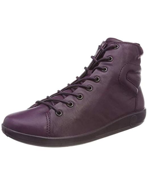 Ecco Purple Damen Soft 2.0 Hohe Sneaker