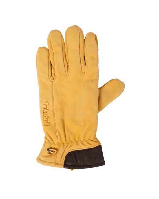 Timberland Leder Touchscreen Handschuhe in Orange für Herren