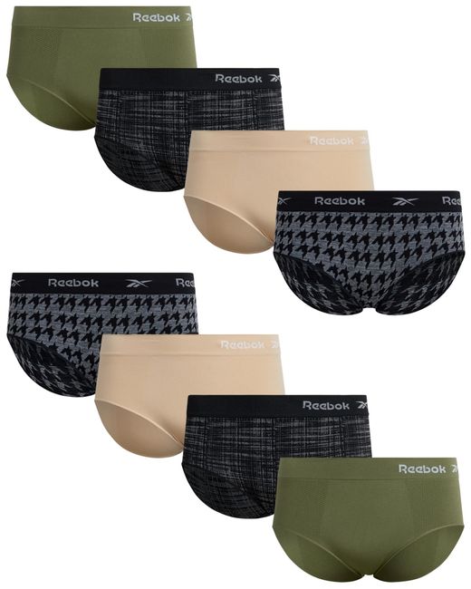 Reebok Black Underwear – 8 Pack Plus Size Seamless Hipster