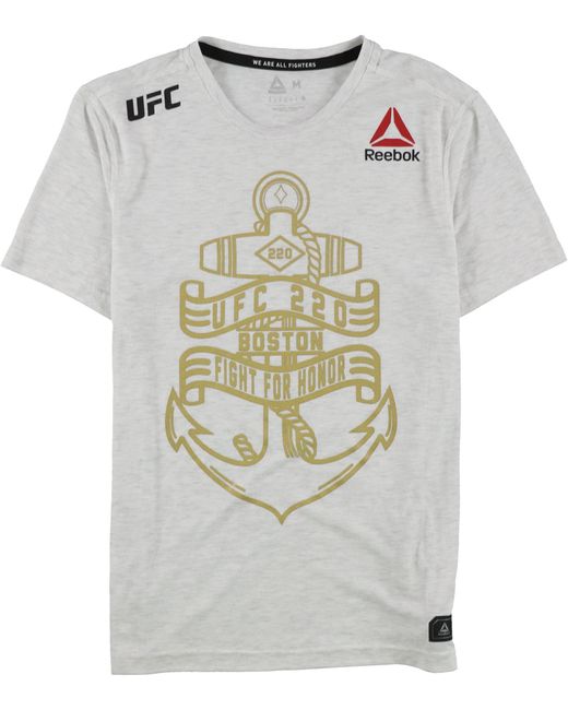 Reebok White S Ufc 220 Boston Fight For Honor Graphic T-shirt for men