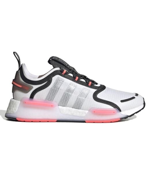Adidas Mens Nmd V3 Lace Up Sneakers Shoes Casual - White, White, 11 for men