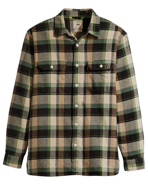 Levi's Green Jackson Worker Woven Shirts for men