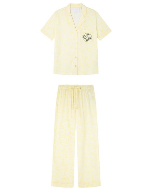 Long Pyjama MULTILICENSE Happy Smiley Pijamas Women'secret de color White