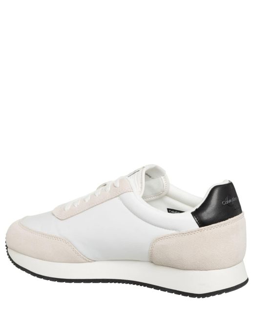 Calvin Klein White Retro Su Ny Mono Trainers Man for men