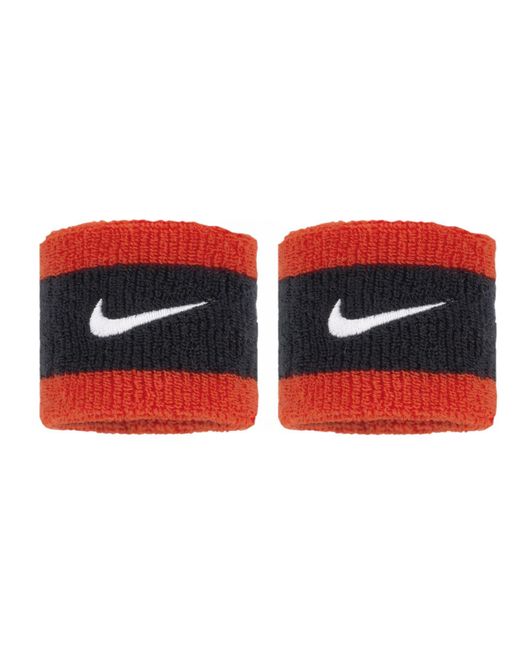 Nike Swoosh Writbands Zweetbands Paar Zweetbanden in het Red