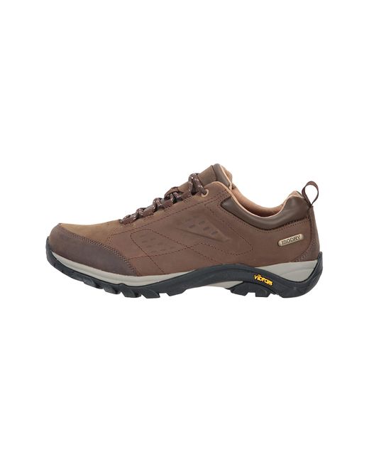 Mountain Warehouse Brown Pioneer Waterproof Leather S Walking Shoes -vibram Sole Sports Footwear