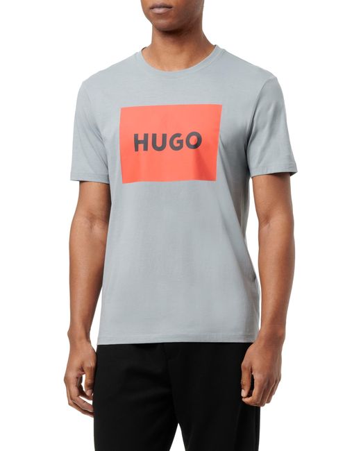 HUGO T-Shirt - Dulive222, Rundhals, Kurzarm in Gray für Herren