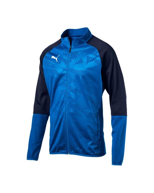 PUMA Drycell Long Sleeve Zip Up Blue S Football Track Jacket 656265 02 for men