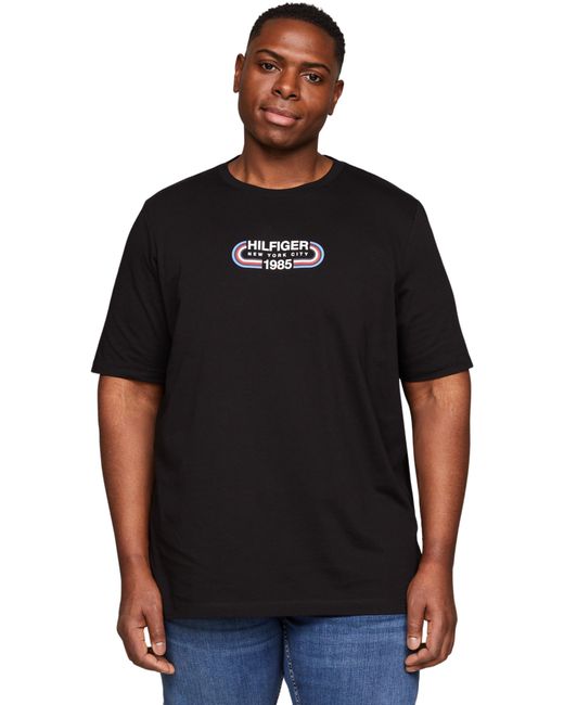 Tommy Hilfiger Black Bt-hilfiger Track Graphic Tee-b Mw0mw36055 S/s T-shirts for men