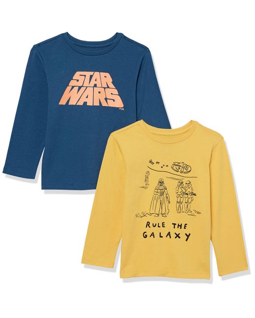 Disney Marvel 2-Pack Long-Sleeve T-Shirt Tops Camiseta Amazon Essentials de hombre de color Yellow