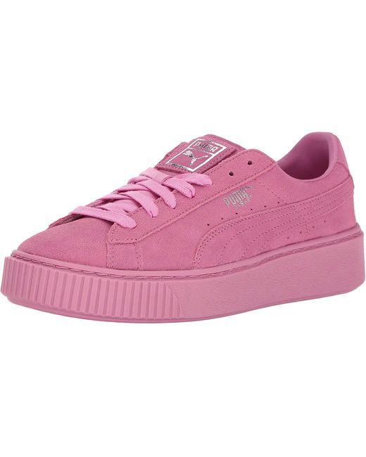 pink puma platform trainers