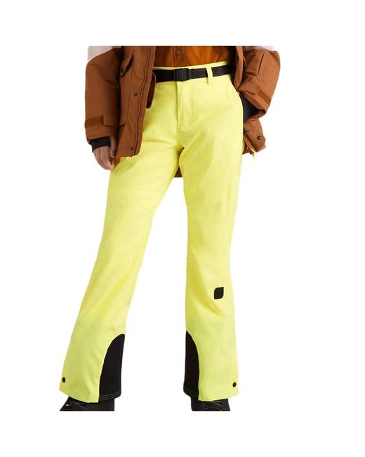 O'neill Sportswear Star Slim Neon Yellow Ski Pants