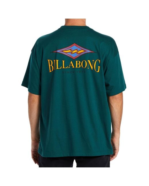 Maglietta da uomo a maniche corte con scollo rotondo di Billabong in Green da Uomo