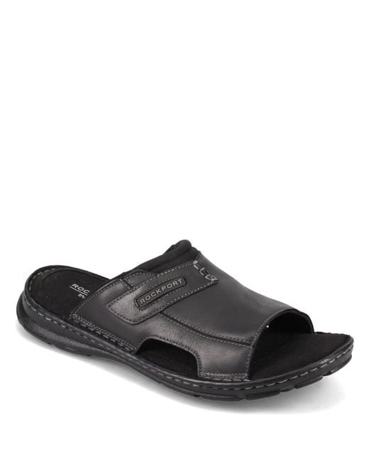 Rockport Darwyn 2 Slide Sandal in Black for Men Lyst