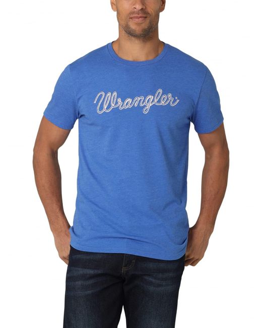 Wrangler Blue Short Sleeve Graphic T-shirt for men