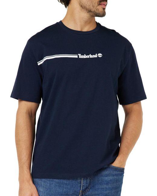 Timberland Blue Short Sleeve Tee 3 Tier3 T-shirt for men
