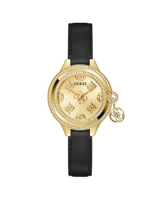 Guess Metallic Uhr Armbanduhr Charmed GW0684L3 Leder