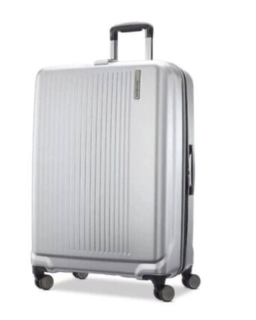 Samsonite Gray Amplitude Large Hardside Suitcase In Silver With Tsa Lock