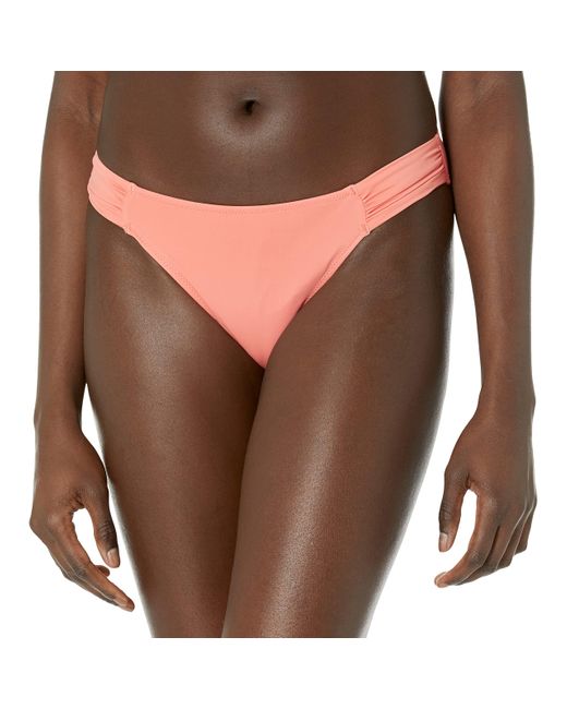 Amazon Essentials Side Tab Bikini Swimsuit Bottom in Brown | Lyst
