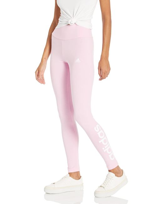 Adidas Pink Loungewear Essentials High-waisted Logo Leggings