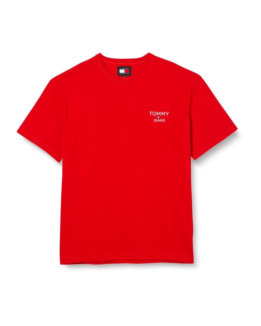 Tommy Jeans Camiseta de ga Corta para Hombre Cuello Redondo Tommy Hilfiger de hombre