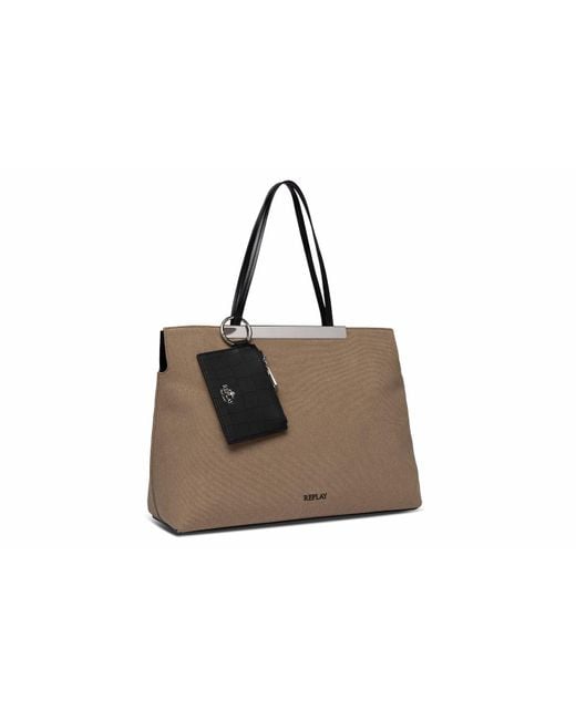 Replay Black Women's Bag Made Of Cotton