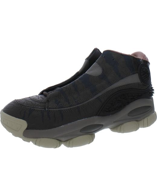 Reebok Black S The Answer Dmx Faux Leather Fitness Basketball Shoes