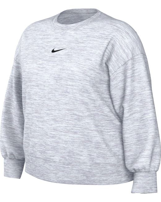 Damen Sportswear Phnx FLC OS Crew Plus Maglia di Tuta di Nike in Gray